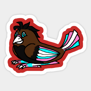 Trans Pride Bird Sticker